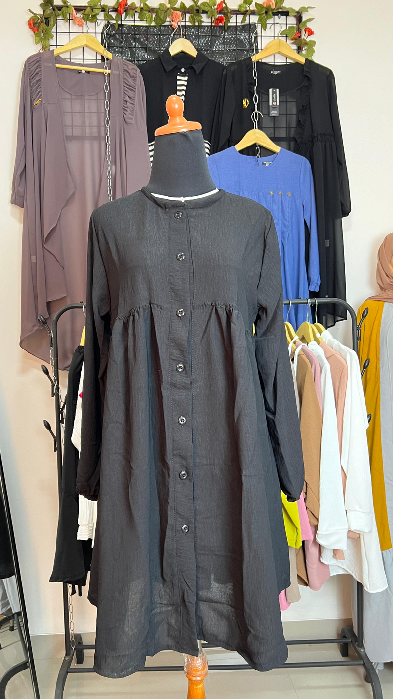 Product image Sseolshop - Lucinda tunik wanita panjang viral L Black