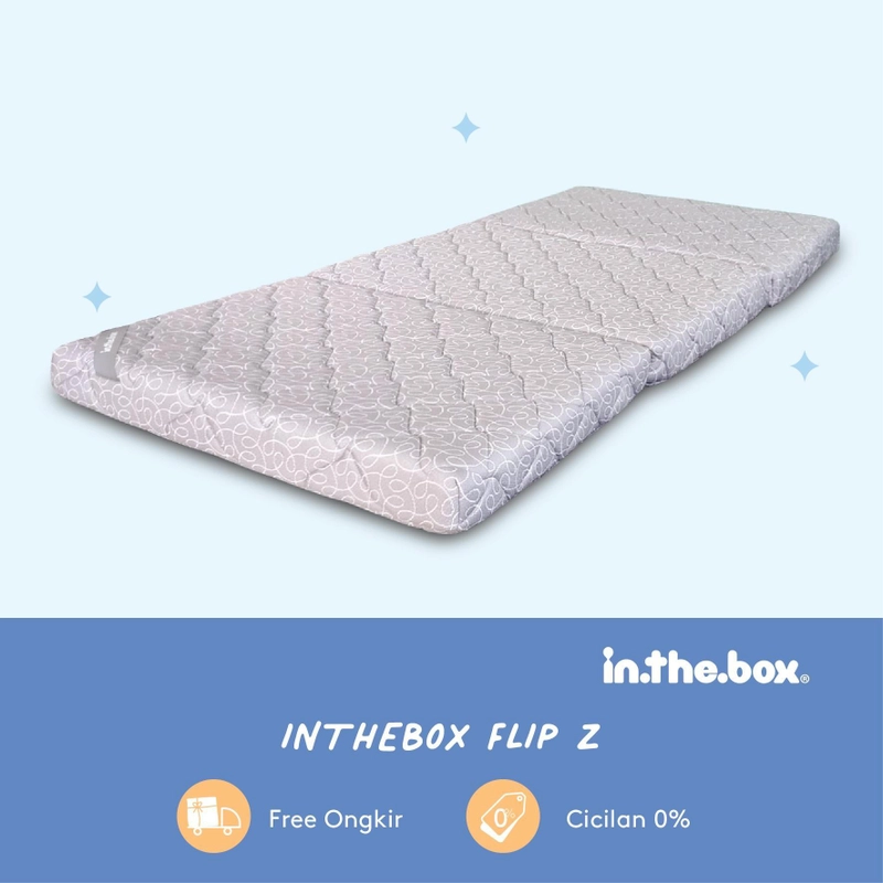 Product image Inthebox - Kasur Lipat Lantai IN THE BOX FLIP Z - gratis bantal & tas kasur lipat F388FZ-LL2P-160NTR 90 x 200 cm abu-abu