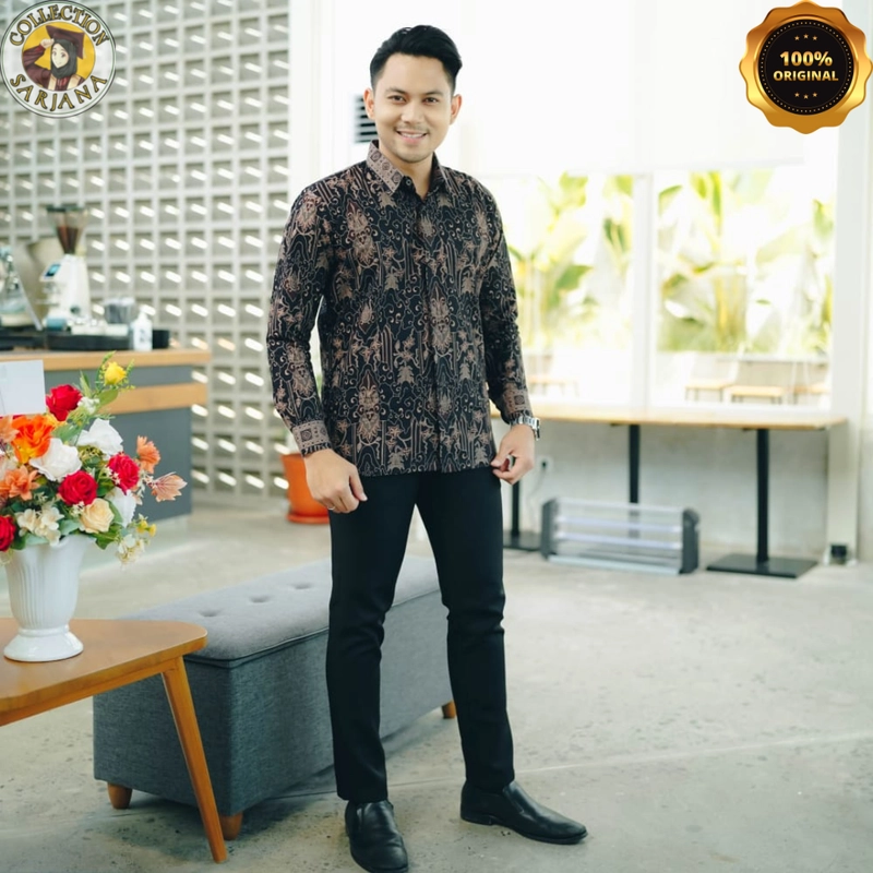 Product image COLLECTION SARJANA - Gamis Batik Couple Dewasa - Premium Series - Katun Primissima Furing (Slimfit) KEMEJA M PRAMESTI