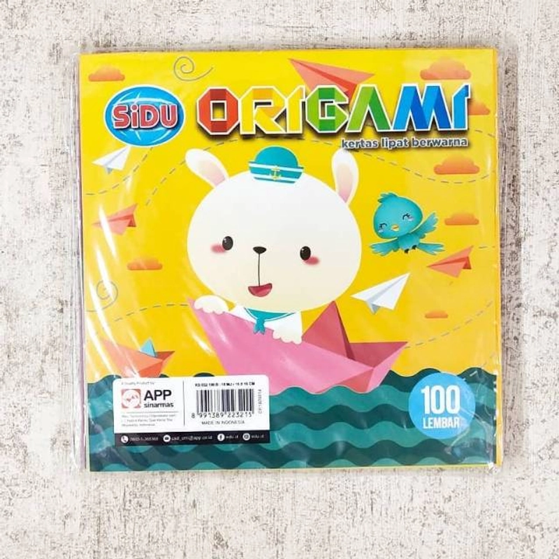 Product image Bintang Terang ATK - KERTAS LIPAT / KERTAS ORIGAMI SIDU 100 LEMBAR (Kecil/Sedang/Besar) Kecil 12x12 Warna Warni