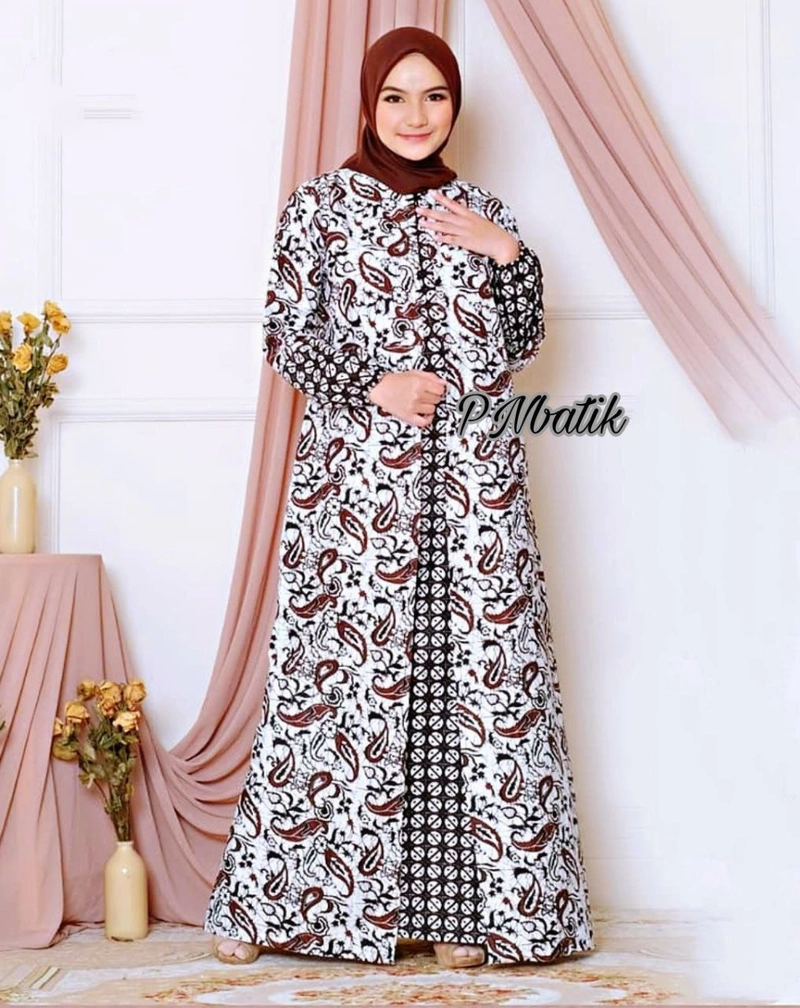 Product image Batik Alfin - Gamis Batik Wanita Cantik model kekinia terabaru nyaman Di pakai gamis muslim Allsize 110 Gamis wanita 1