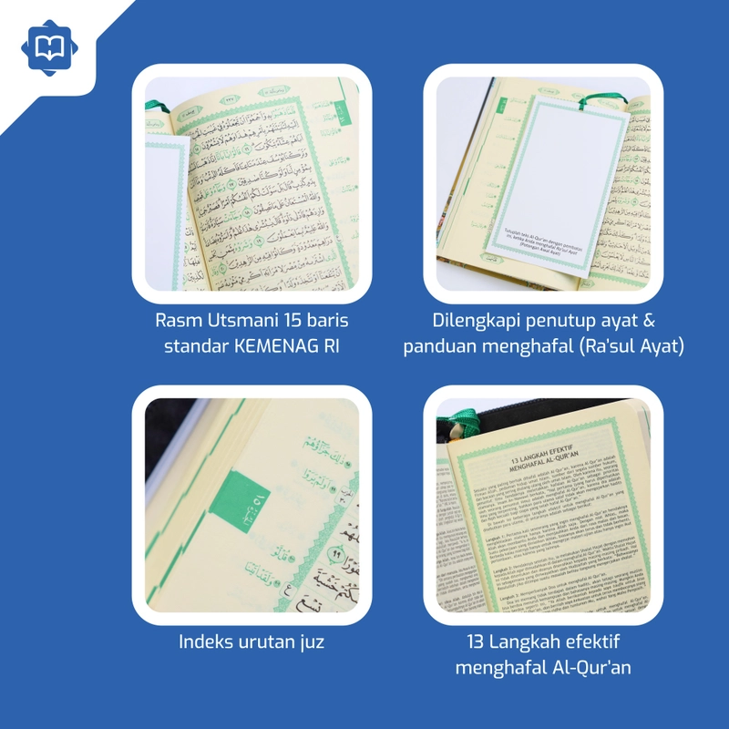 Product image Halim Quran - QURAN HAFALAN A5 HARDCOVER MUDAH DIBAWA A5 Coklat