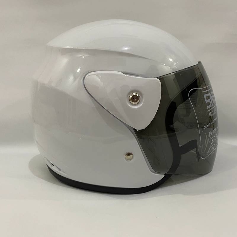 Product image CRX Helmet - Helm Nuvo Solid Putih Polos Glossy - Helm SNI - Helm Dewasa L Nuvo Putih Glossy