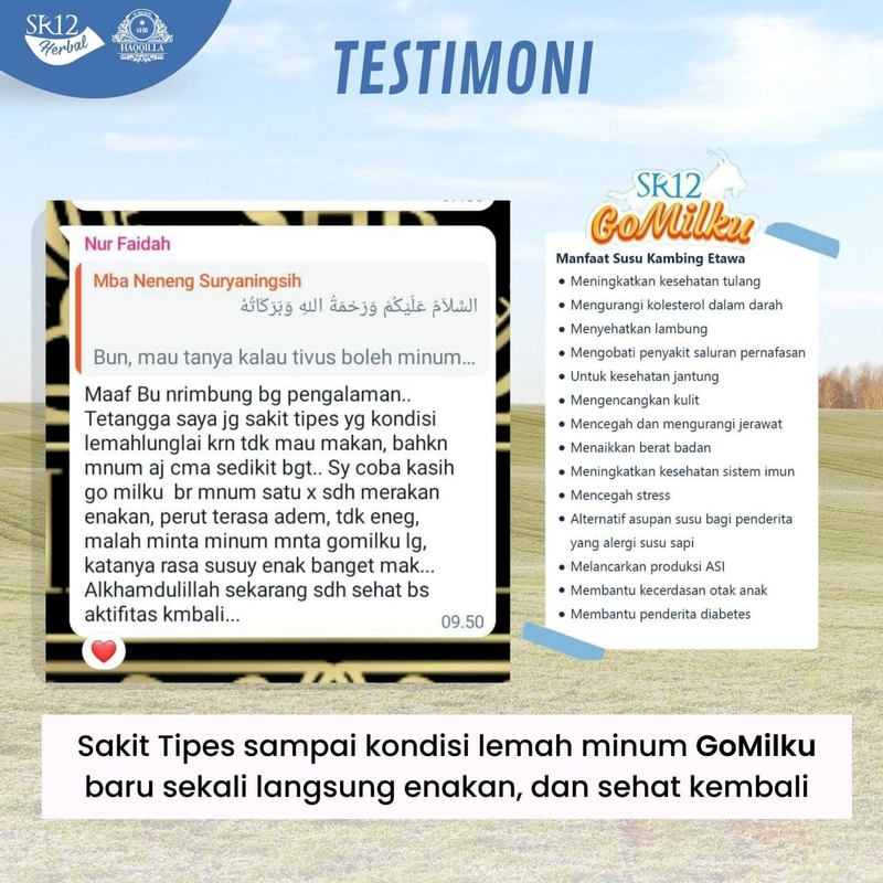 Product image SR12 Gomilku Susu Kambing Etawa Untuk Kesehatan Jantung 200gr Original