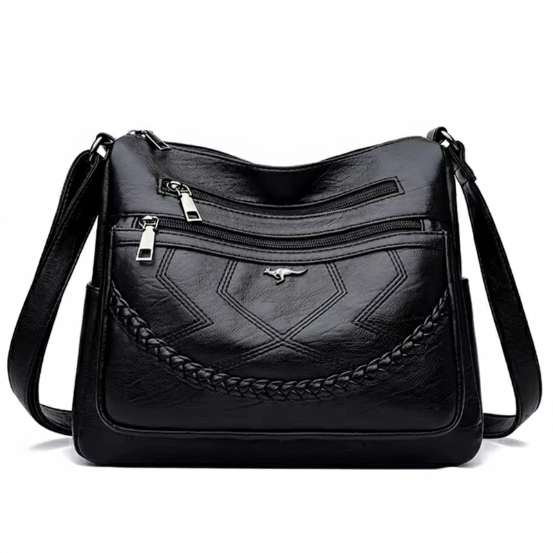 Product image CBL - BELLA Slingbag - Tas Selempang Slingbag Wanita BELLA Tas Selempang Anyaman Kepang Medium Hitam