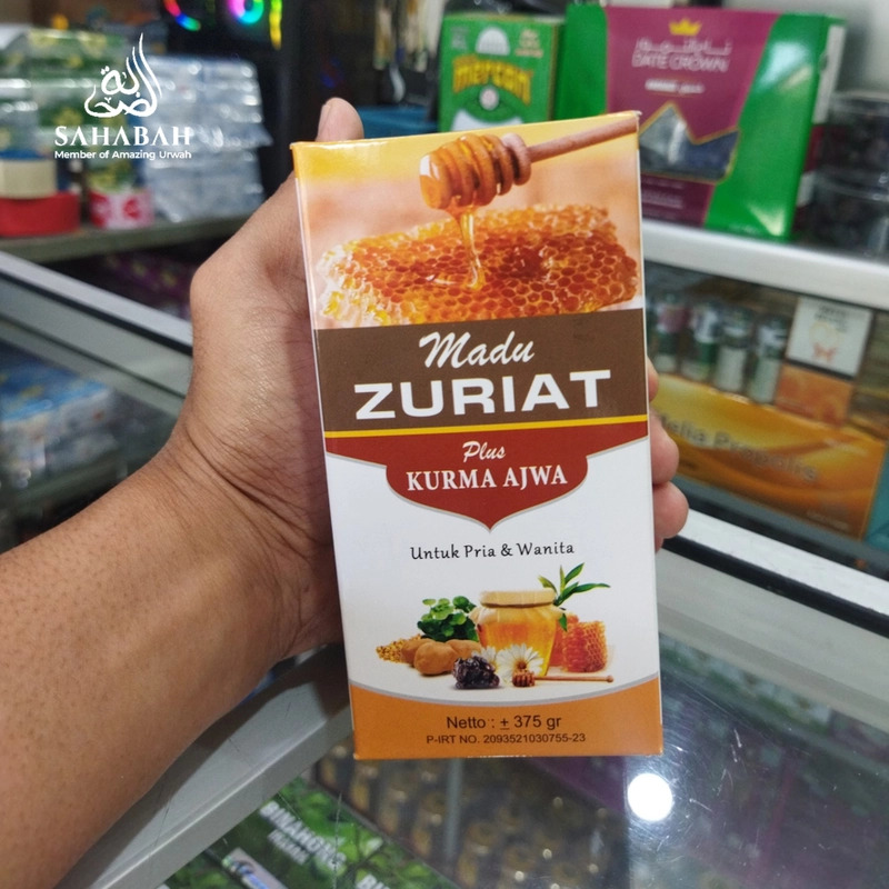 Product image Sahabah Store - Madu Zuriat Plus Kurma Ajwa - Madu Promil - Zuriat Pomil - Herbal Penyuburan 375 gr Asli