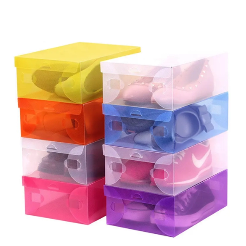 Product image KAHASIL - Kotak Sepatu Transparan Serbaguna Shoes Box Tempat Penyimpanan Sandal KMJ266 UNGU