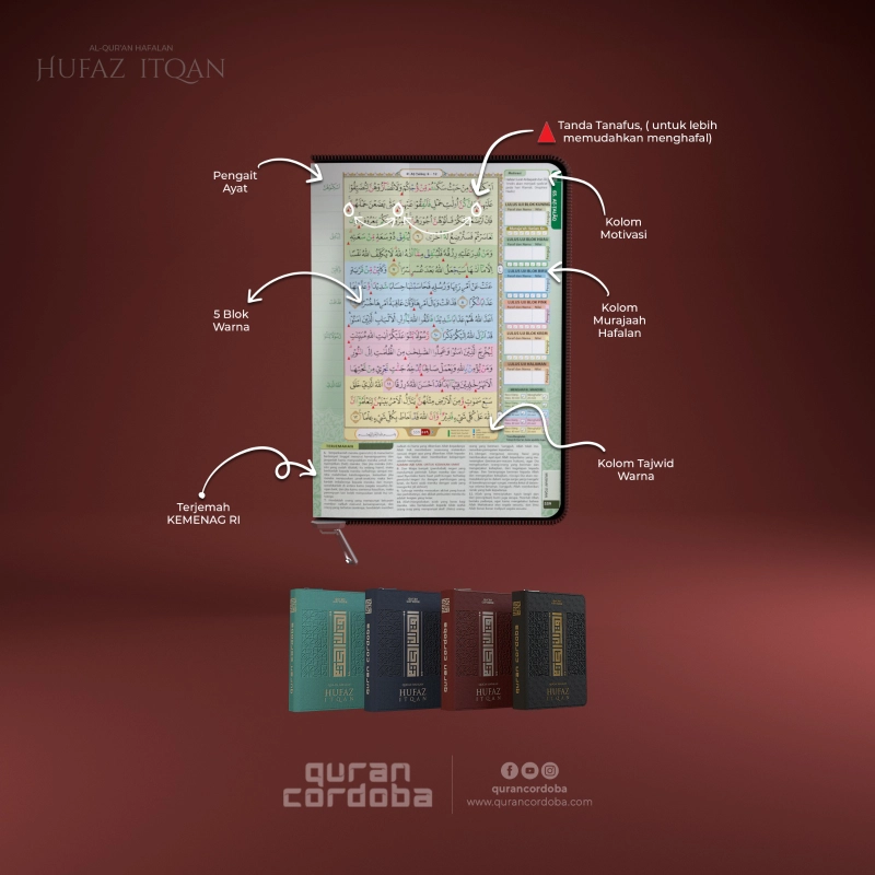 Product image Cordoba - Al Quran Cordoba Saku Al Hufaz Itqan A6 Jaket Resleting S Random