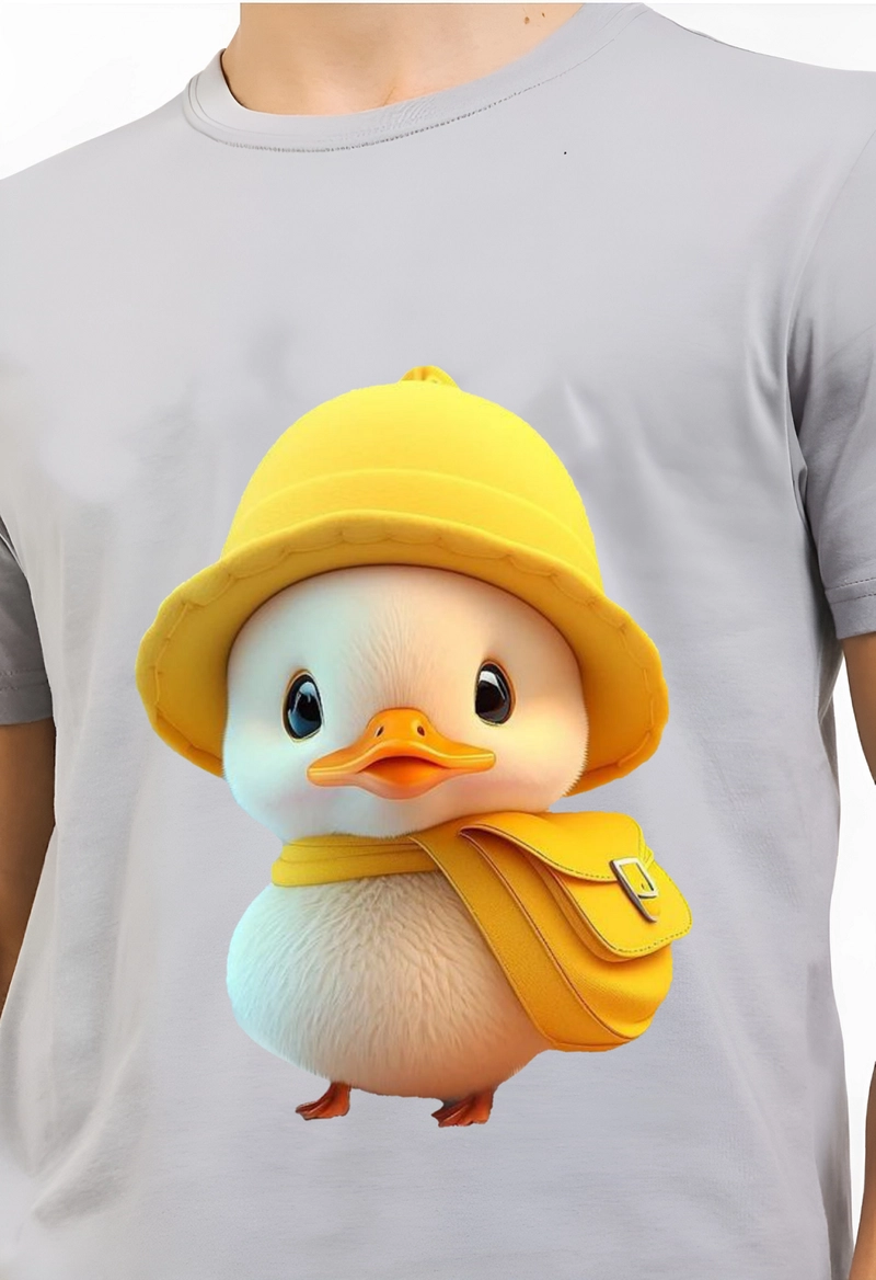Product image astro - Kaos Pria Gambar 3Dimensi Duck M ABU
