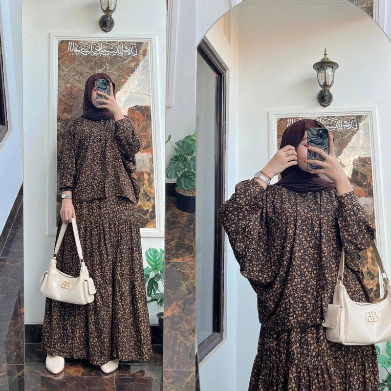 Product image Khisna collection - Set rok Batwing trend lebarann Allsize 1