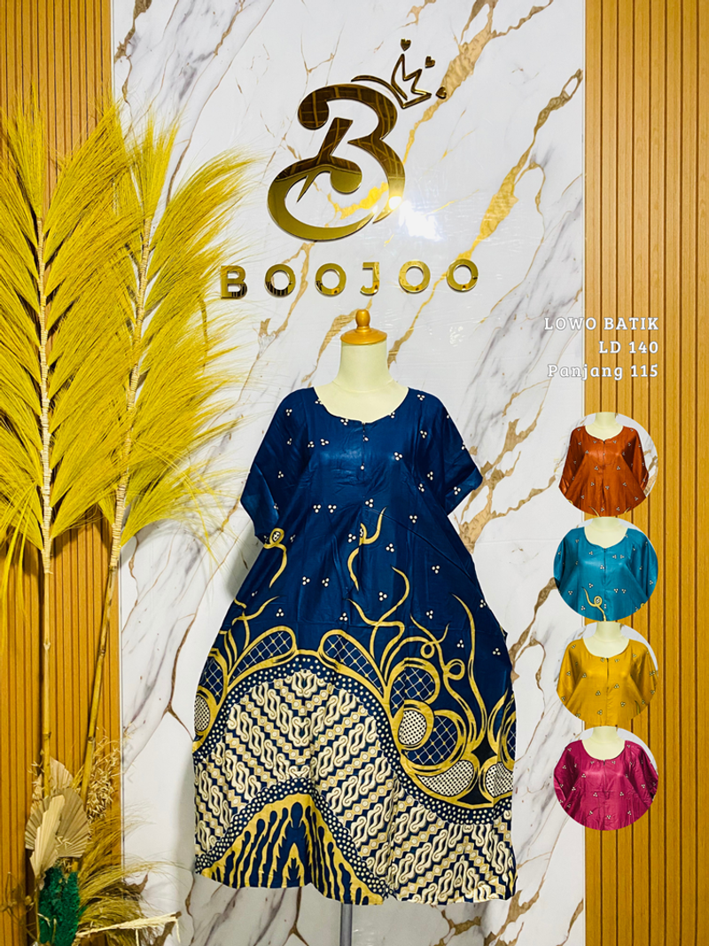 Product image Boojoo-Paket 3 PCS Daster Batik Motif Baru Jumbo LD 140 Busui Friendly All Size <100kg Paket 3Pcs Random