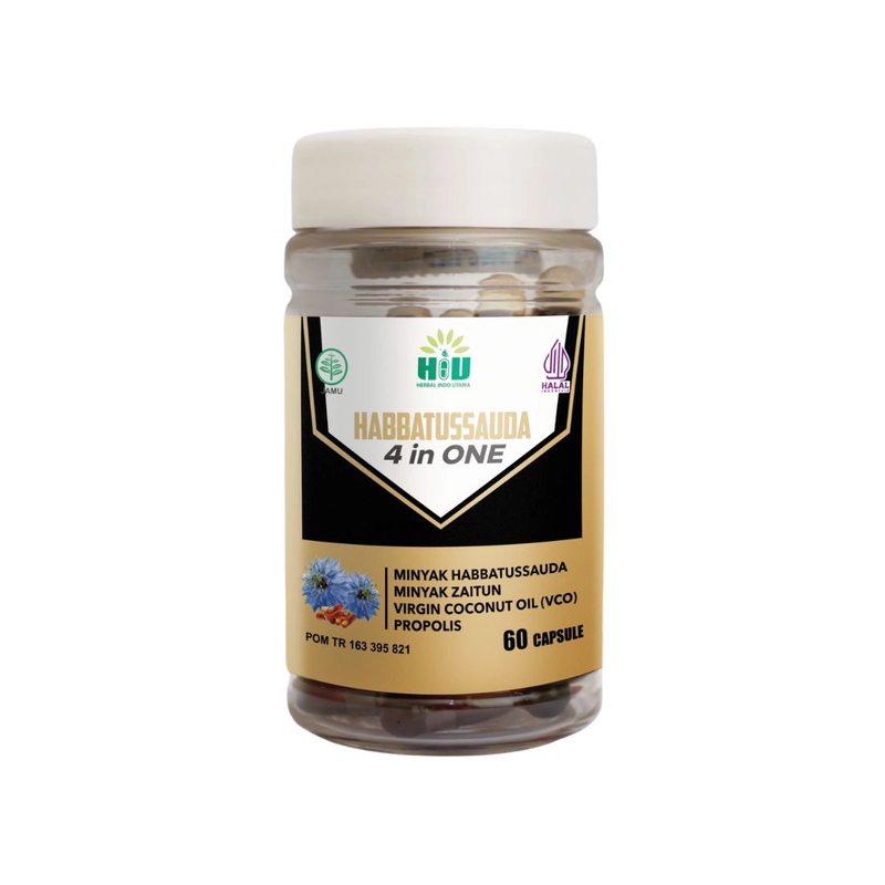 Product image Herbal Indo Utama - Habbatussauda 4in1 Herbal Alami Bantu Pelihara Daya Tahan Tubuh Herbal Indo Utama 60 Isi 60