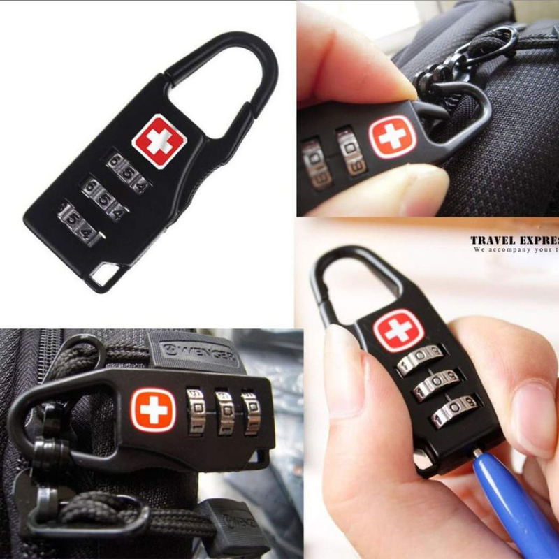 Product image Gembok Tas Dan Koper Dengan Kode Angka A227 HITAM