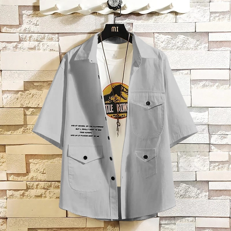 Product image astro - kemeja pria FIGAO realpict M/L abu