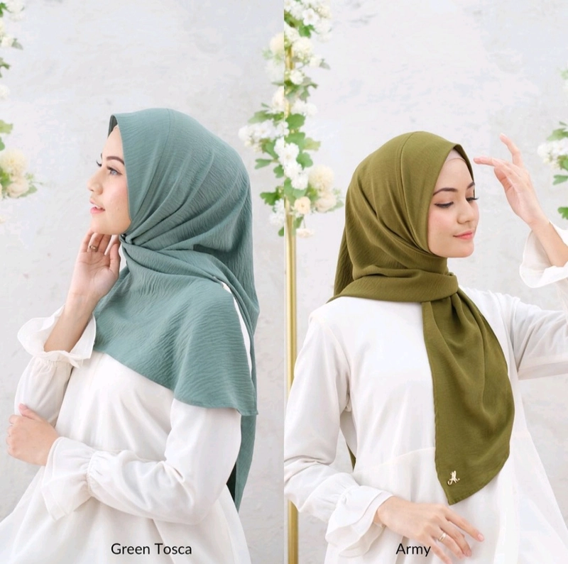 Product image Fisky Collection - Hijab Segitiga Instant Malay Premium All Size Dusty Green