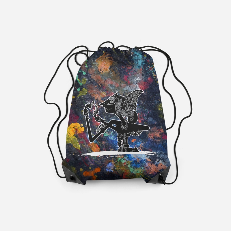 Product image Dewani - Stringbag Full Print ST-WYG-01 Tas Serut Seri Wayang 34x45 hitam