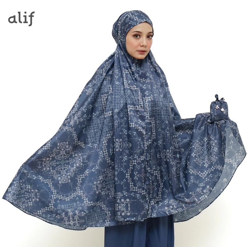 Product image [BEST SELLER] ALIF ISPARTA COLLECTION MUKENA MINI MOTIF PARASUT PREMIUM KOREA TRAVEL all variant ORION BLUE