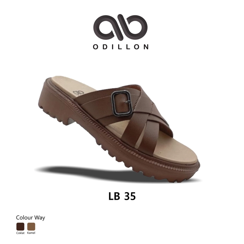 Product image Odillon - Odillon - LB 35 / Sandal Slip On Wanita Casual 36 BROWN