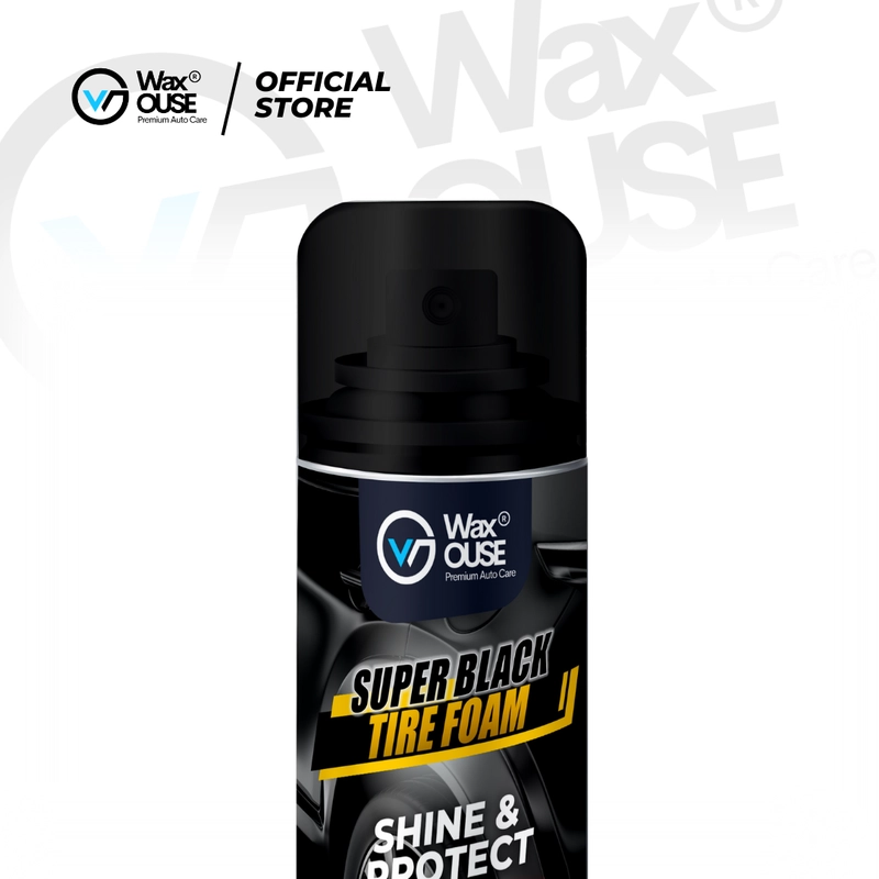 Product image Waxouse Super Black Tire Foam Semir Ban Mobil dan Motor Instant Pengkilap Ban Mobil Motor 400 mL Semir Ban