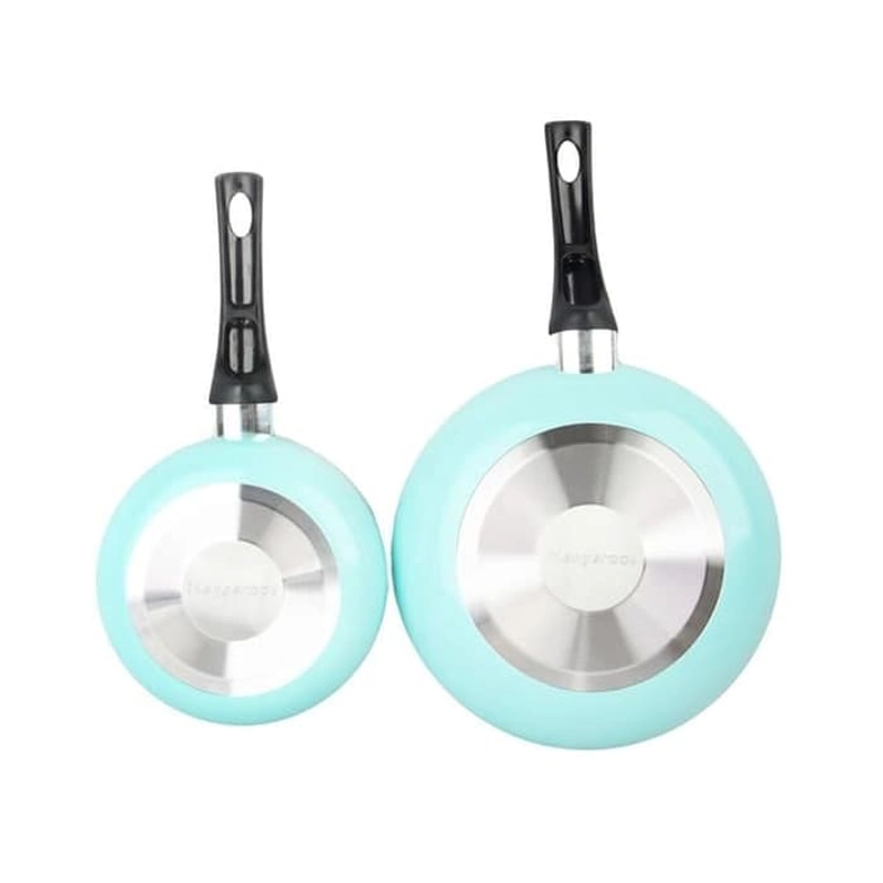 Product image UTAMAMEGA - Kangaroo KG676 Panci Frypan Set Bonus Sodet& Sendok Suap 18cm & 22cm Biru