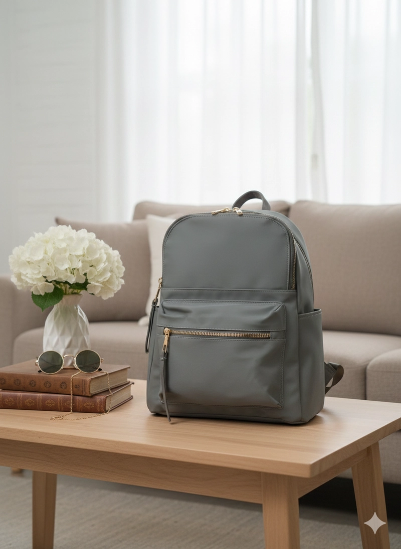 Product image CBL - Ransel GISELLA - Tas Ransel Backpack Wanita GISELLA Muat Laptop Bahan Nilon Premium Waterproof Antia Medium Abu