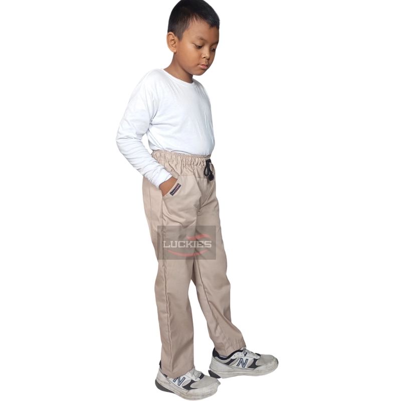 Product image Vabil Kids - Celana Panjang Chinos Anak 1-15 Tahun Pinggang Karet Dengan Tali Pinggang 6 Warna 16 Mocca