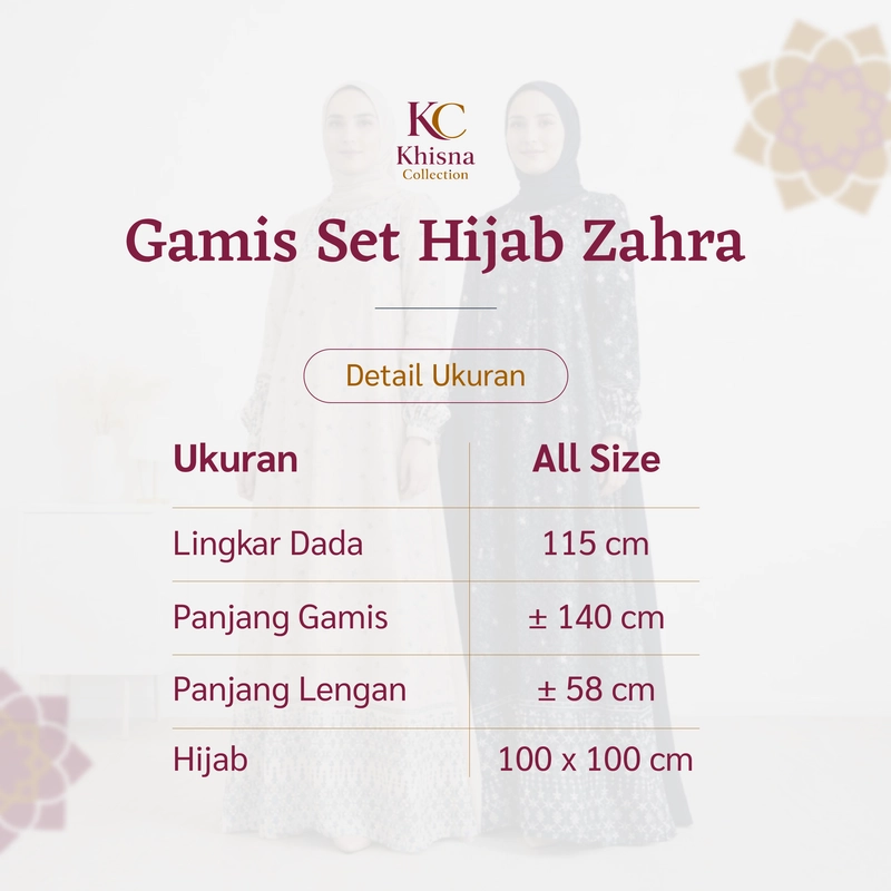 Product image Khisna collection - Gamis set hijab Zahra bestseller limitededition terbaru wanita kekinian Allsize Coksu