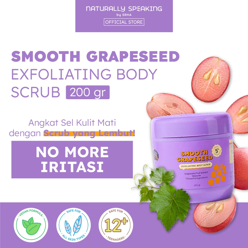 Product image Naturally Speaking By Erha - Smooth Grapeseed Exfoliating Body Scrub 200gr Body Scrub