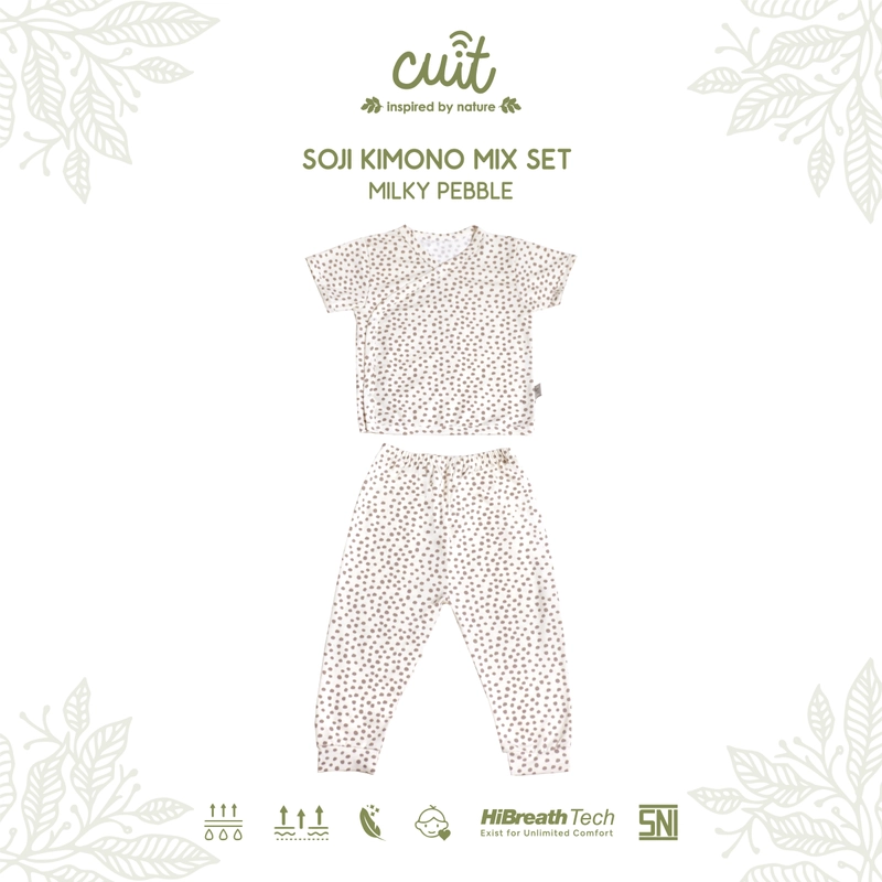 Product image CUIT MINIMALIST 3 - Soji Kimono Mix Set 0 - 24 Bulan NB Milky Pebble