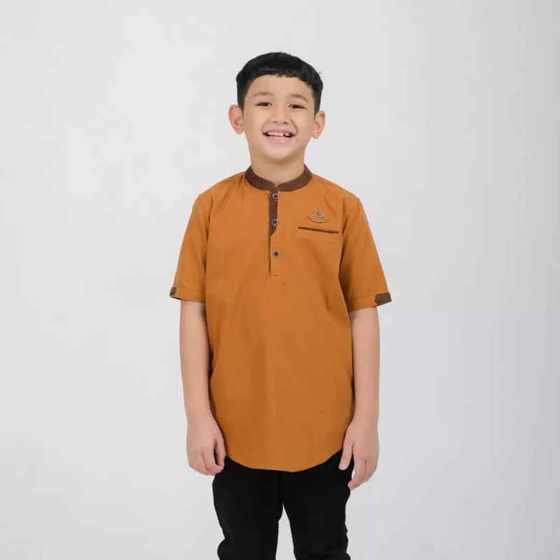 Product image Kois Batik - Baju muslim cauple koko lengan pendek cauple ayah dan anak bagus banget Anak mustad M Mustad