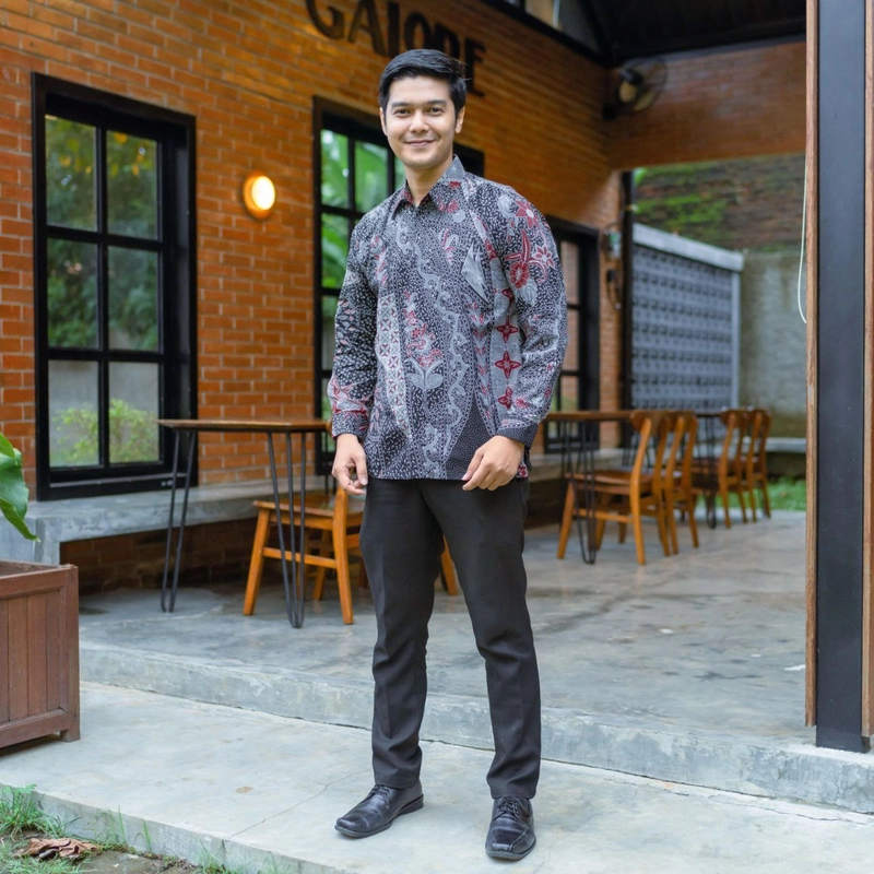 Product image Batik Alfin - Baju batik kemeja Aisya terbaru keren banget M Abukombinasi