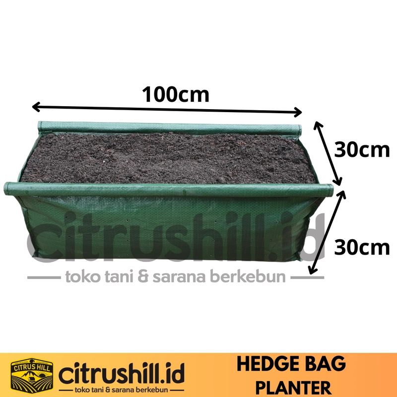 Product image Citrushill ID - Pot Persegi Panjang Hedge Bag XS HIJAU