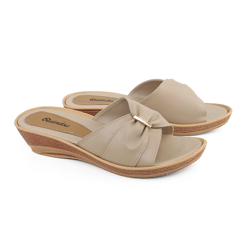 Product image Catenzo Official - Raindoz - Sandal Wedges Casual Wanita Cream RMH 345 36 Cream