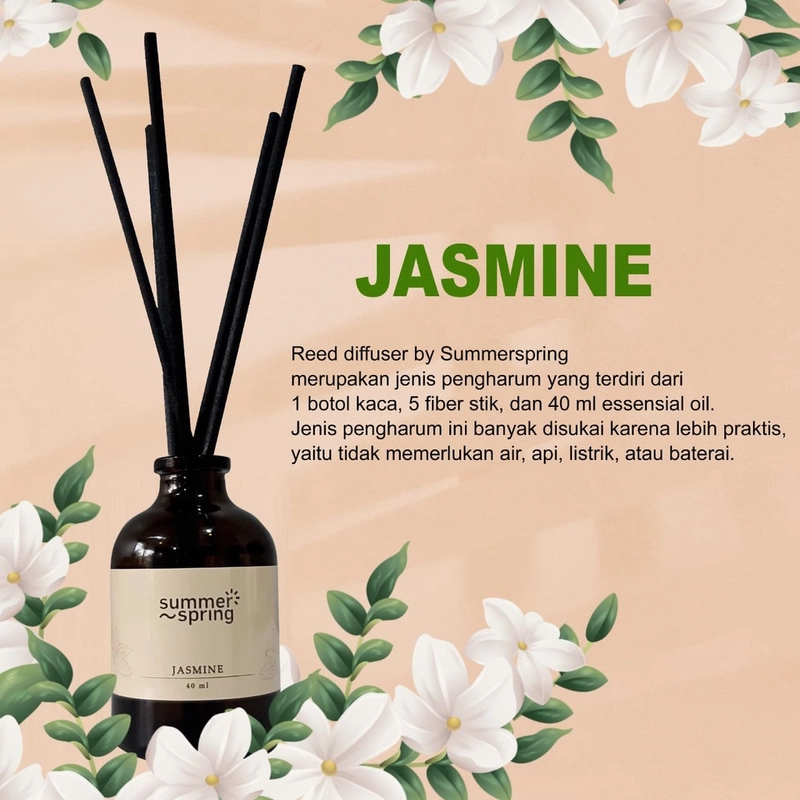 Product image Summerspring - Tong Tji Tea Reed Diffuser Summerspring Pengharum Ruangan 40ml JASMINE