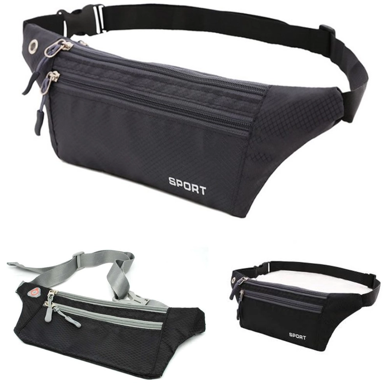 Product image Lanc Fashion - Tas Olahraga Pinggang Waistbag Sport nylon warna hitam