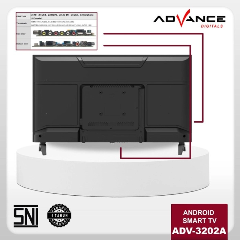 Product image Advance Digitals Indonesia - Android TV Smart Advance ADV-3202A TV HD 32inch TV Digital DVB-T2/C 32 inch Default