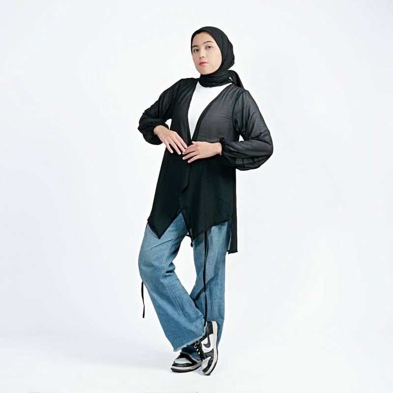 Product image Sseolshop - Adeline Cardigan Wanita Terbaru L Black