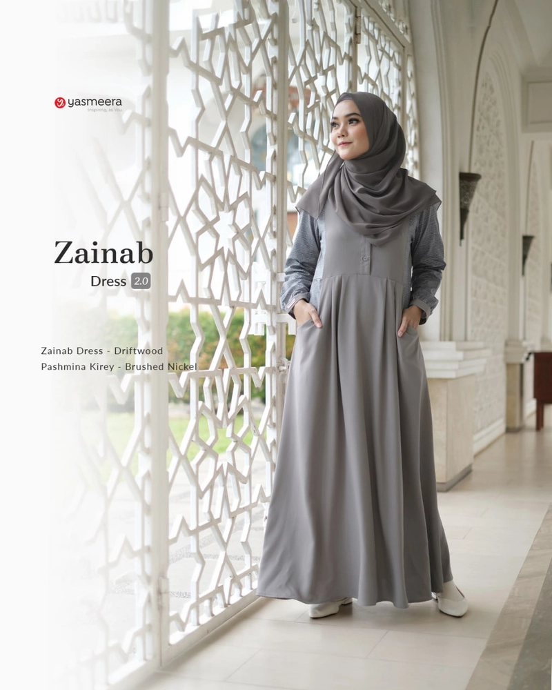Product image Yasmeera Official - Gamis Zainab 2 M DRIFTWOOD
