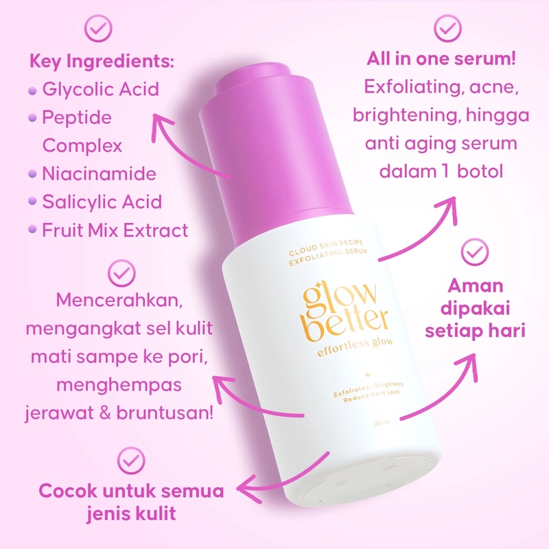 Product image Glow Better - Effortless Glow Cloud Skin Recipe Exfoliating Serum 20 ml Serum