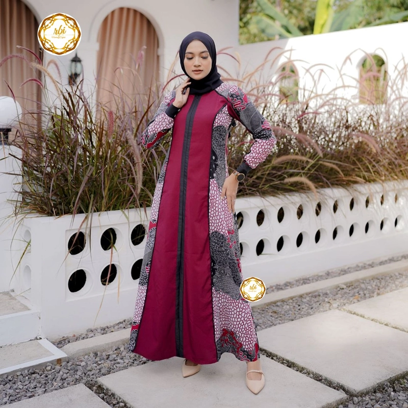 Product image Rambe Batik Indonesia - Batik Couple Gamis Shakillah Original Bahan Katun Prima Boleh Beli Pisah Kemeja M A