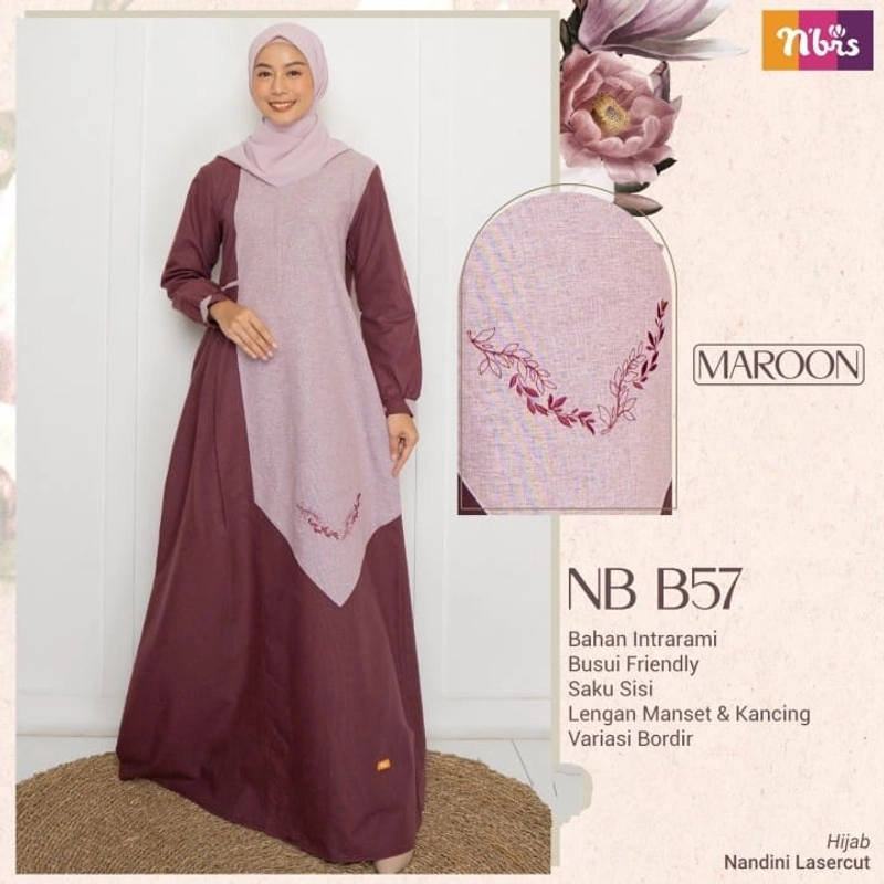 Product image Nibras - Gamis Nibras NB B57 XL Maroon