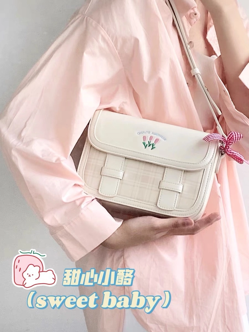 Product image Nasuya - Yeona Bag - ( Free Box Exclusive ) Tas Wanita Korea Cantik Terbaru Slimbag Lucu Cream All Size Cream