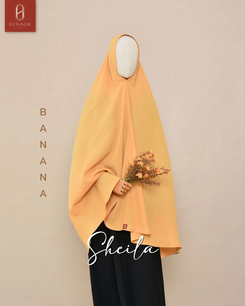 Product image ELNOOR SYARI - SHEILA KHIMAR SOFT PAD ALL SIZE BANANA