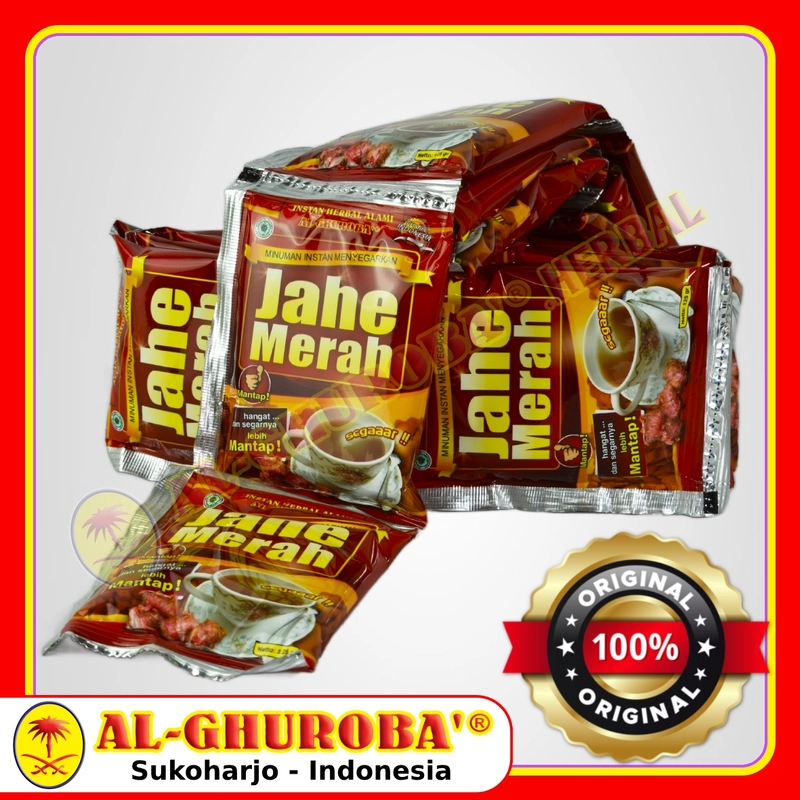 Product image Al-Ghuroba Herbal - Jahe Merah Instan Herbal Flu Batuk Pilek Maag Nyeri Sendi Renteng 10 Sachet Al-Ghuroba Renteng Instan