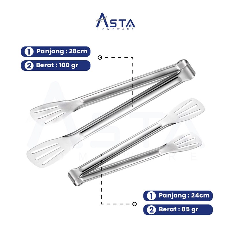 Product image Asta Homeware Official - Asta Penjepit Makanan Capitan Makanan Gorengan Ukuran 24 Cm