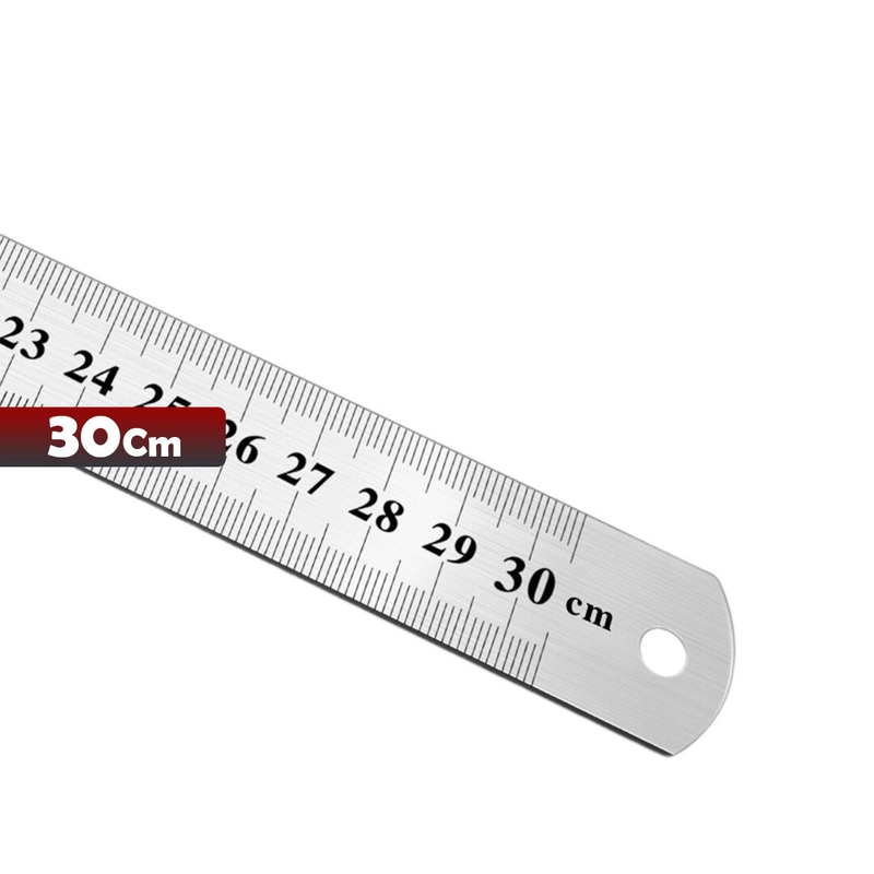 Product image KAHASIL - Penggaris Garisan Ruler Besi Stainless Steel Anti Karat Tebal 15cm 20cm 30cm 15 CM all variant