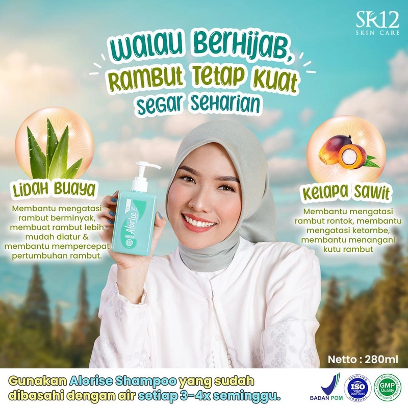 Product image Alorise Shampoo SR12 Shampoo Melebatkan Rambut / Menghitamkan Rambut 100 ml Alorise Shampoo
