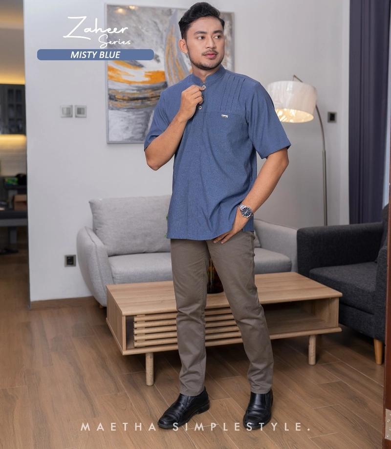 Product image Koko Dewasa Lengan Pendek Zaheer Series L Misty Blue