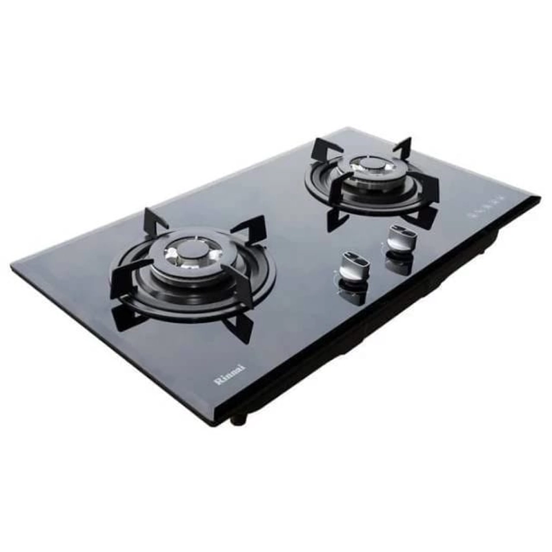 Product image NDA Store - Rinnai Kompor Tanam RB-772RO G dan Cooker hood Penghisap Asap RH-126 Series kompor tanam set black