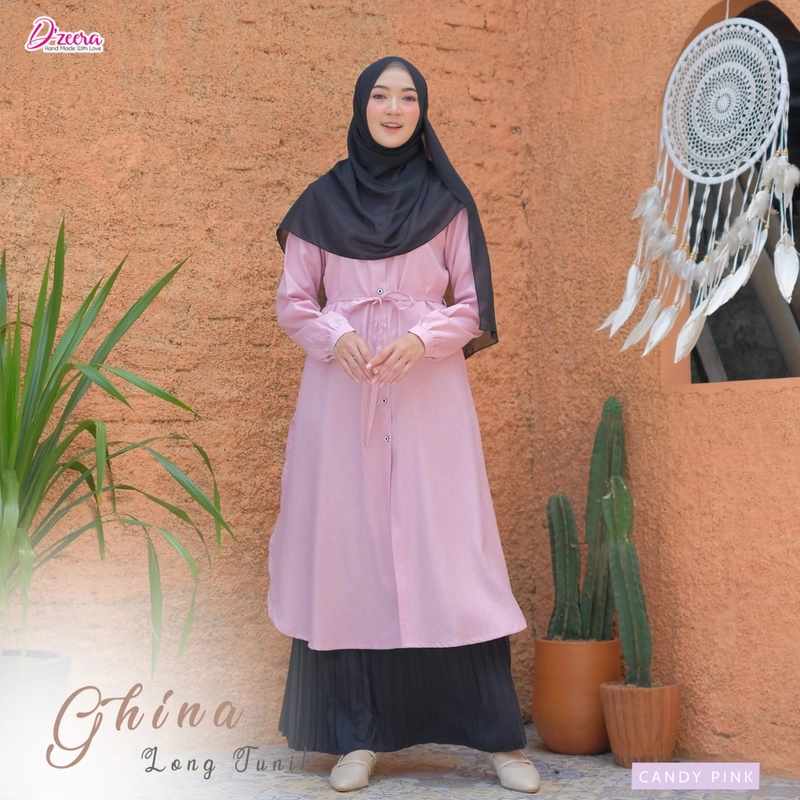 Product image Dzeera - GHINA LONG TUNIK XL Candy Pink